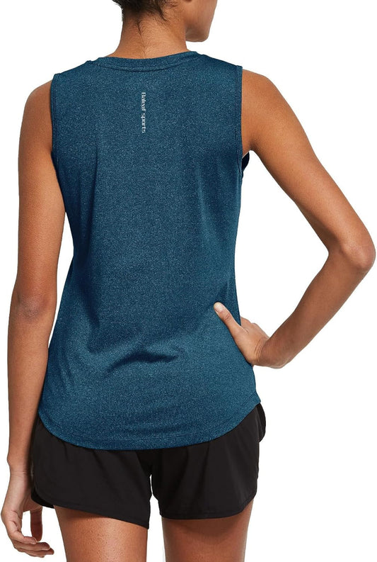 Workout Tank Tops for Women Sleeveless Running Loose Fit Yoga Tops Active Shirts Pickleball Sports Gym Exercise