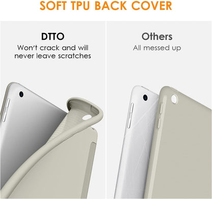 for Ipad 9Th/ 8Th/ 7Th Generation 10.2 Case, Lightweight Soft TPU Back for Ipad 10.2 Inch (2021/2020/2019) [Auto Wake/Sleep + Trifold Stand] - Silver