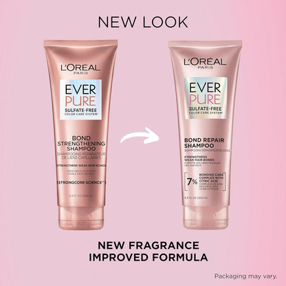 Everpure Sulfate-Free Vegan Hair Care Kit - Shampoo and Conditioner to Strengthen and Repair Hair Bonds (Packaging May Vary)