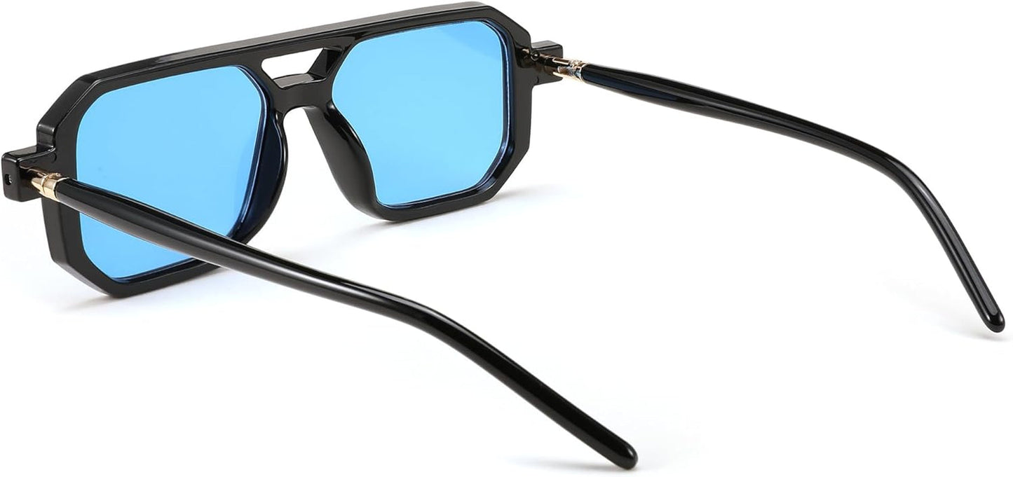 Vintage Square 70S Flat Aviator Sunglasses Women Men Classic Retro Stylish Frame UV400 Sunglasses B2622