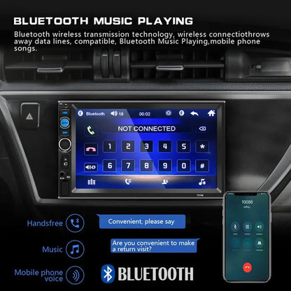 NEW Upgrade 2Din 7" HD Autoradio Bluetooth Car MP5 Player Car Radio Build-In FM AUX USB SD Function Support Mirror Link + Backup Camera(Optional)