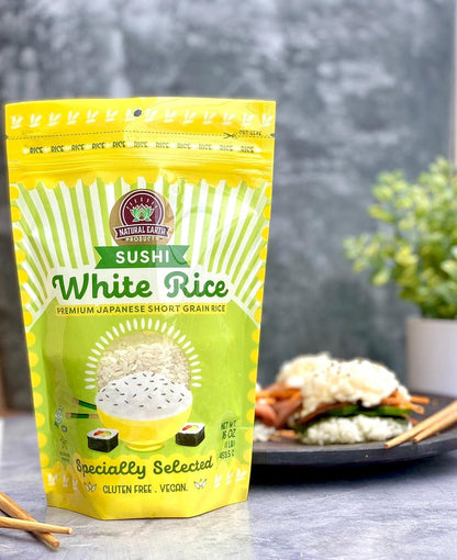 White Sushi Rice, Premium Japanese Short Grain Rice, Specially Selected, Kosher Certified, 16 Oz (Single)