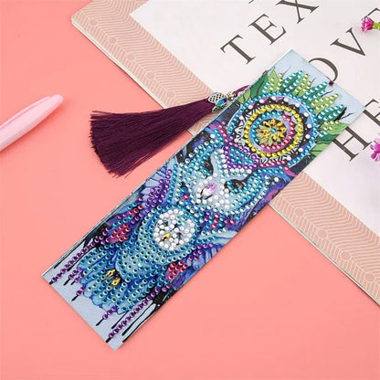 20 Types New Diy Leather Book Marks Special Shaped Diamond Painting Tassel Bookmarks Crafts 5D Exquisite Diamond Bookmark Learning Gifts