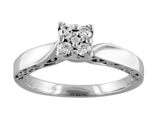 "Enchanted" 1/5 Carat T.W. Diamond Women'S Engagement Ring in 10Kt White Gold