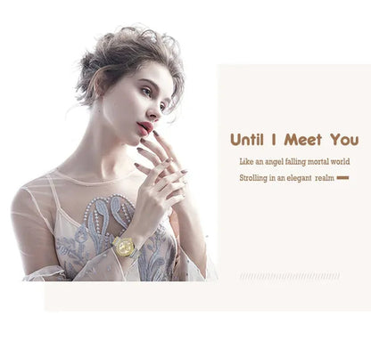 Butterfly Women Watches Luxury Brand Big Diamond 18K Gold Watch Waterproof Special Bracelet Expensive Ladies Wrist Watch