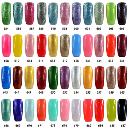 Soak-Off UV LED Gel Polish Nail Art Manicure Lacquer Deep Pink Color 034