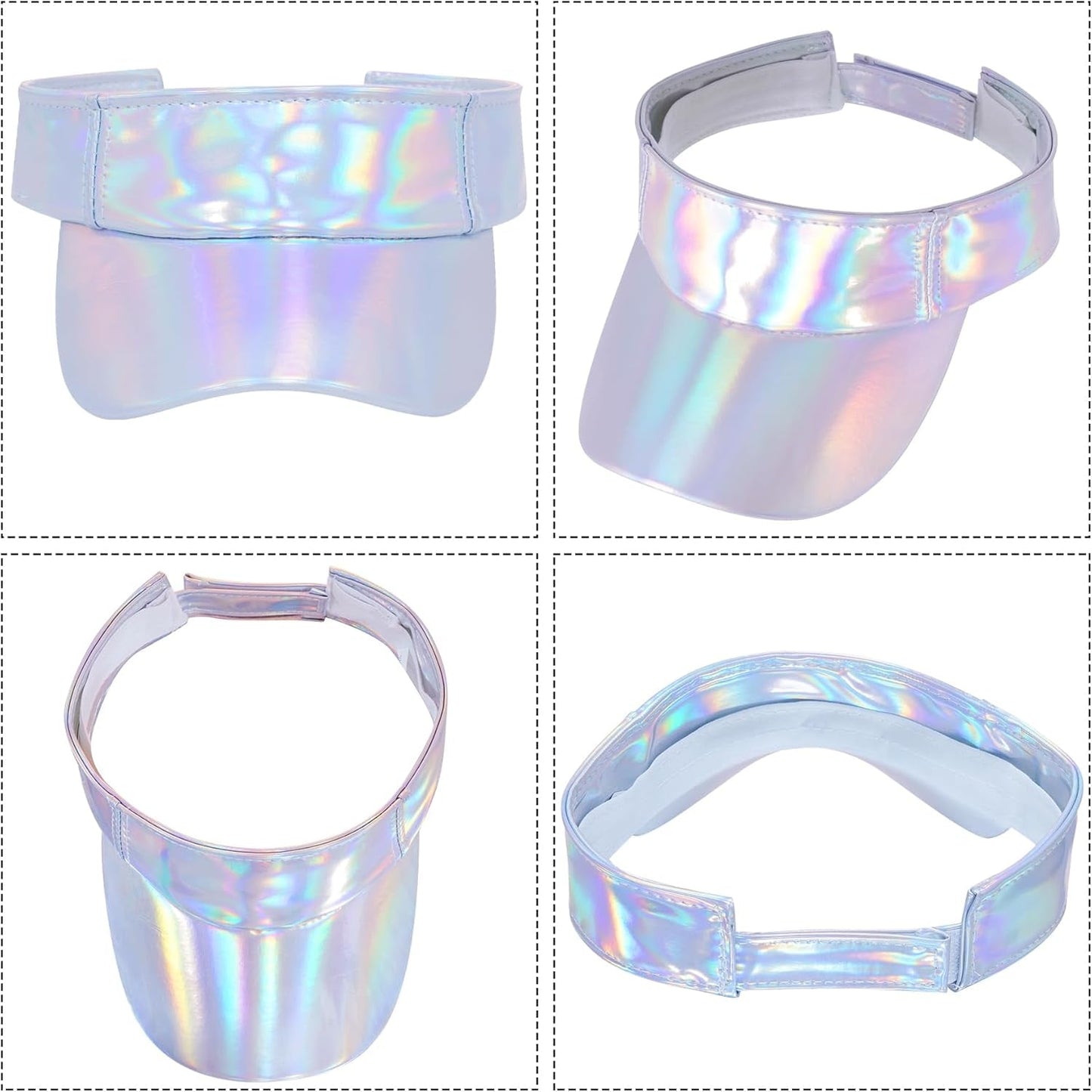 1 Piece of Sport Wear Athletic Visor Sun Sports Visor Hat Laser Visor Adjustable Cap for Women and Men (One Size)