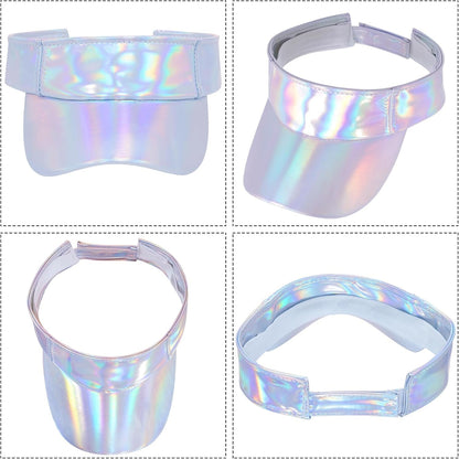 1 Piece of Sport Wear Athletic Visor Sun Sports Visor Hat Laser Visor Adjustable Cap for Women and Men (One Size)