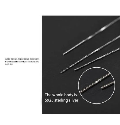 Minimalist Women's Earline Earrings silver-plated Long Chain Earrings, Women's Exquisite Silver Bar Earrings Valentine's Day Gift Engagement Wedding Earrings Gift Jewelry
