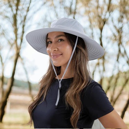 UPF50+ Mens Sun Hat Wide Brim Fishing Hat Foldable Large Brim UV Protection Sun Hat for Men Women Beach Gardening