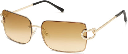 Vintage Rectangle Sunglasses for Women,Trendy Rimless 90S UV400 Womens Y2K Shades SJ1178