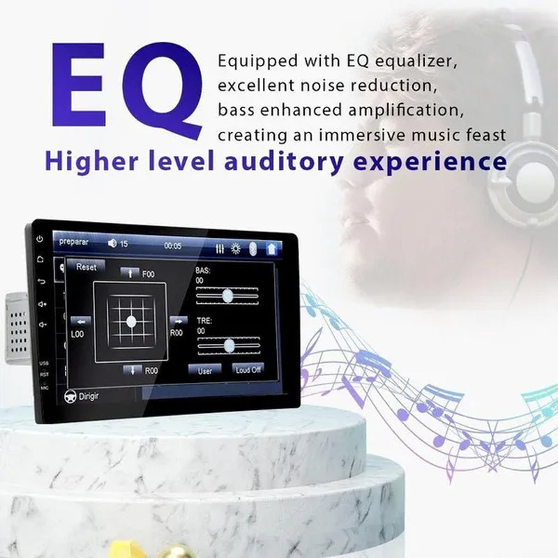 UNITOPSCI Single 1Din 9Inch Car MP5 Player Car Stereo Radio 2.5D HD 1080P Touch Screen Bluetooth Autoradio Support Mirror Link FM AUX Function with External Microphone