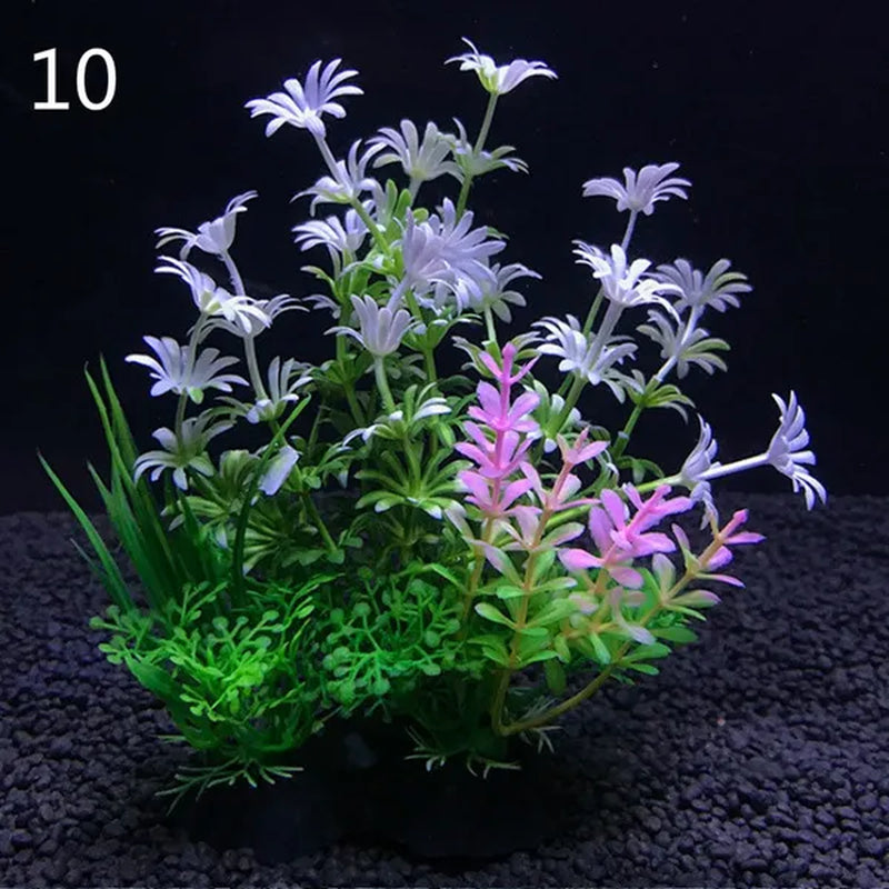 11 Kinds Artificial Aquarium Decor Plants Water Weeds Ornament Aquatic Plant Fish Tank Grass Decoration Accessories 14cm