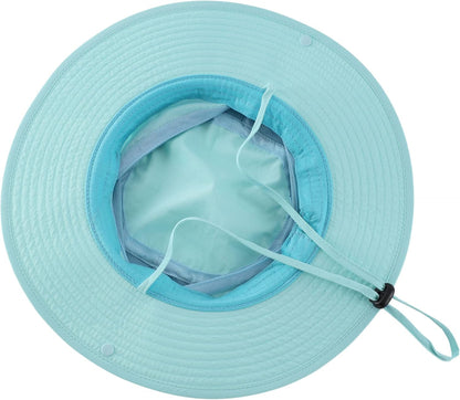 Wide Brim Sun Hat for Men Breathable Cowboy Boonie Hat UPF 50+ Sun Protection Bucket Hat for Fishing Hiking