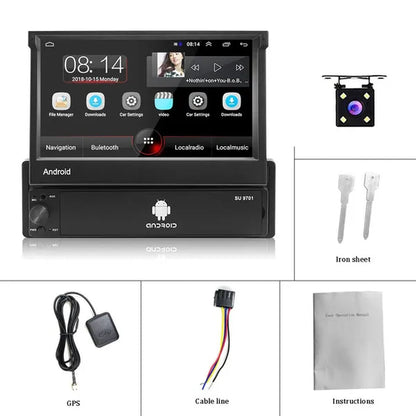 Amprime 1Din Android Car Radio Wifi Car Multimedia GPS Navigation Autoradio Bluetooth Stereo Radio FM AUX USB Auto Audio Player