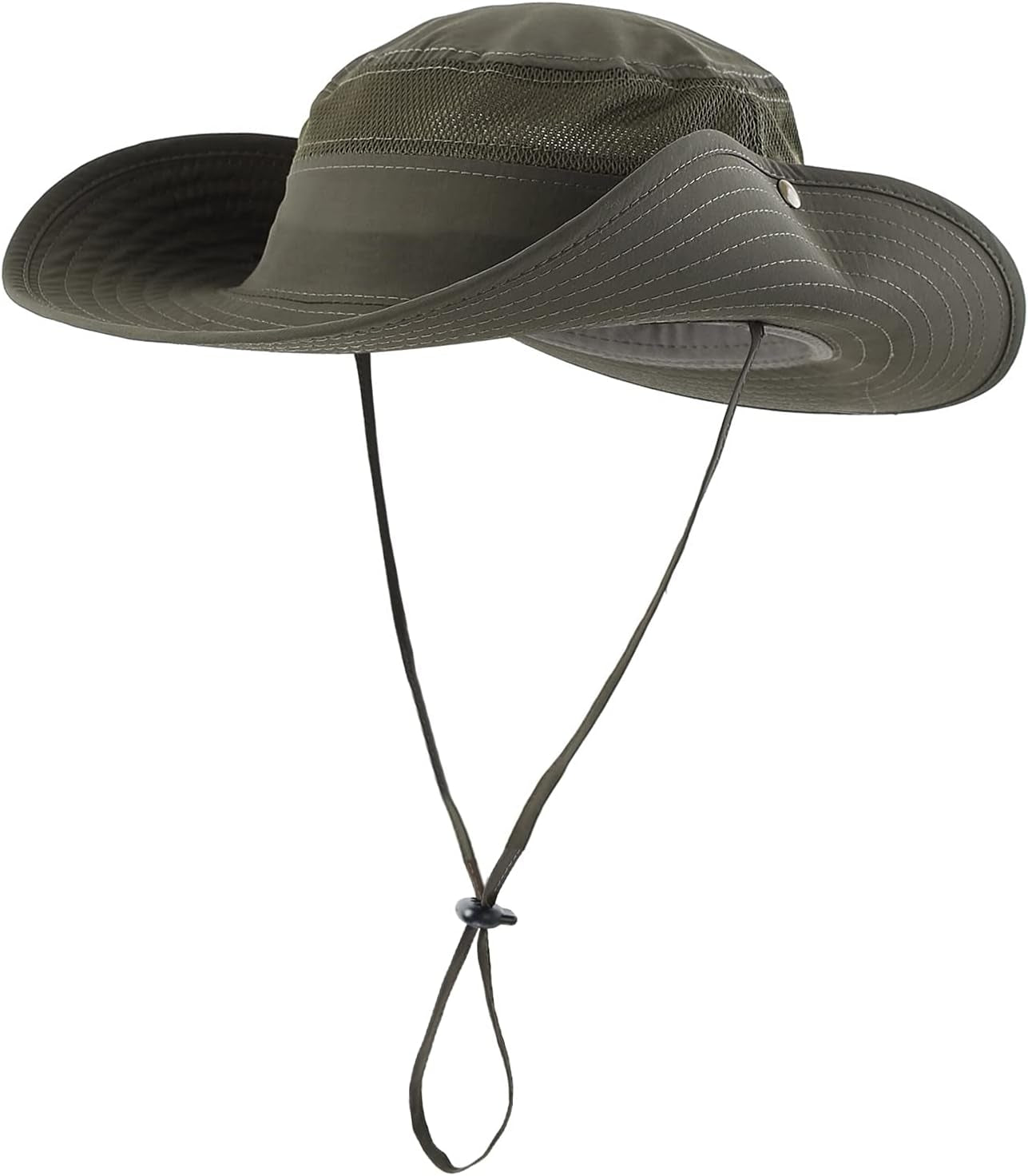 Wide Brim Sun Hat for Men Breathable Cowboy Boonie Hat UPF 50+ Sun Protection Bucket Hat for Fishing Hiking