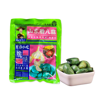 New Package Laba Garlic,Green Garlic Pickled,Jade Garlic,Tasty and Refreshing Green Garlic Cloves Chinese Pickled,Pickles Garlic Perfect for Rice,Chinese Food Pickled Garlic Pack (500, Grams)