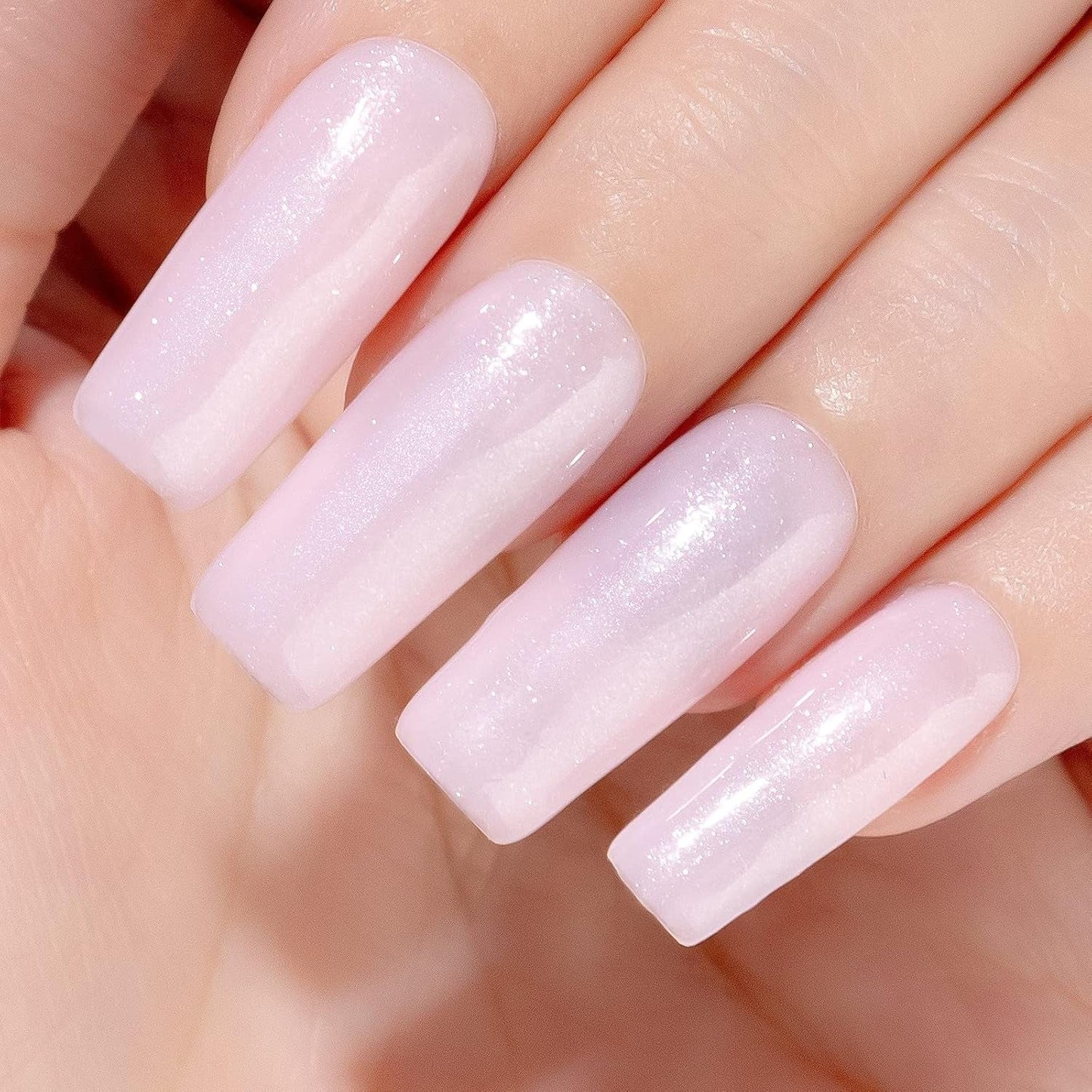 Pink Gel Nail Polish, 12Ml Light Sheer Pink Jelly Nude Soak off LED Gel Polish Varnish Nail Art Manicure Salon Home DIY 0.4Oz