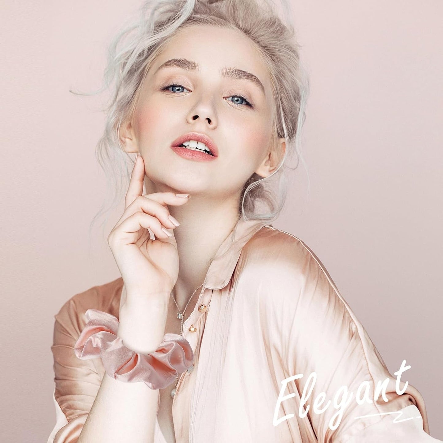 Soft Satin Scrunchies for Women, Non Slip, No Damage Scrunchies Hair Ties, Pack of 6