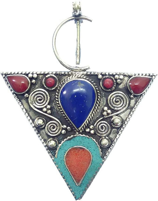 Womens Jewelry 925 Silver Plated Pendants Turquoise Coral Gemstone Birthstone Fashion Jewelry Anniversary Birthday Gifts for Mom Her