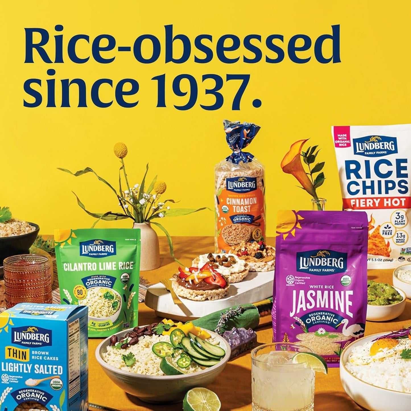 Basmati Rice, Organic Long Grain White Rice - Non-Sticky, Fluffy, Nutty, Aromatic Rice, Vegan Food, Healthy Meals, Gluten-Free Rice Grown in California, 64 Oz