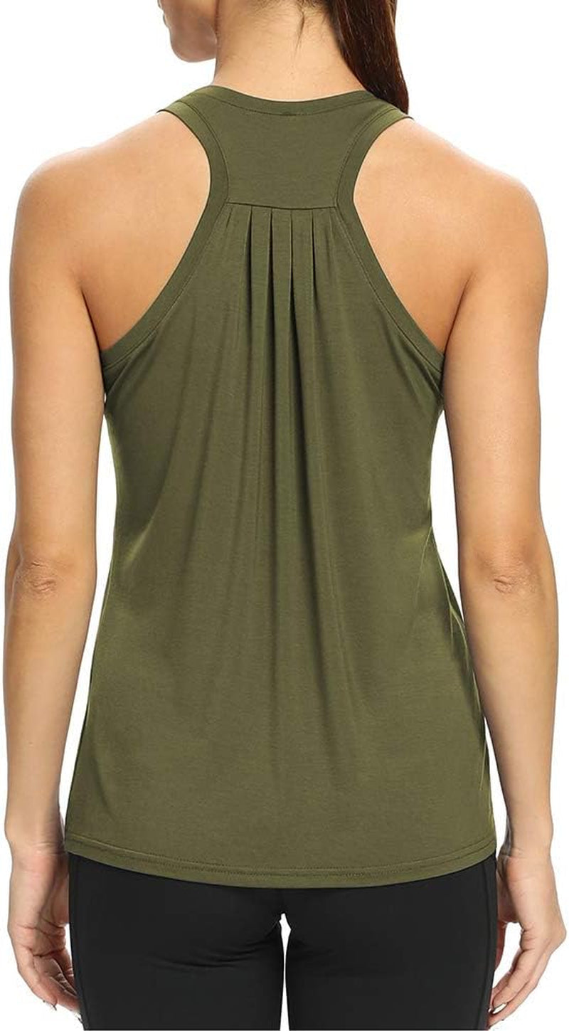 Workout Tank Tops for Women Loose Fit Racerback Yoga Running Dance Shirts