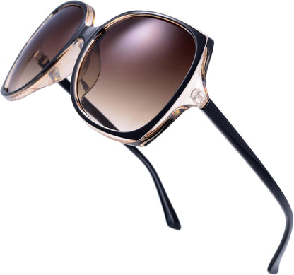 Women'S Oversized Square Jackie O Cat Eye Hybrid Butterfly Fashion Sunglasses - Exquisite Packaging
