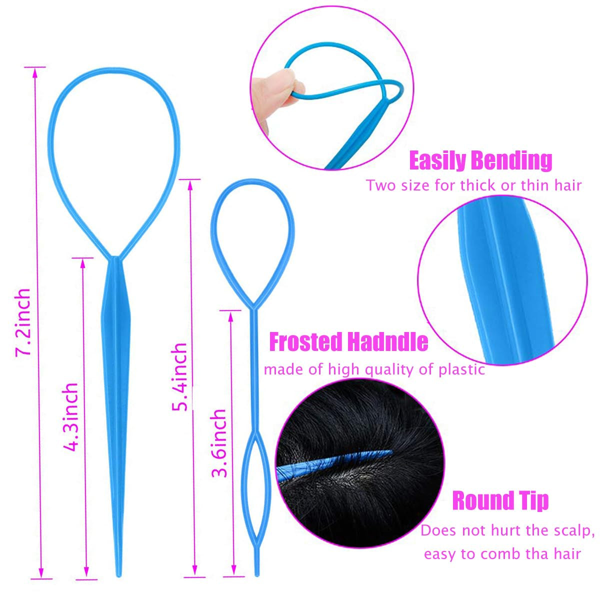 Topsy Tail Hair Tool - Ponytail Maker, French Braid Loop, and Hair Styling Gift for Women Who Have Everything