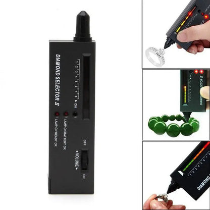 1PC Diamond Tester Gemstone Gem Selector Jewelry Watcher Tool LED Diamond Indicator Test Pen(Without Battery)