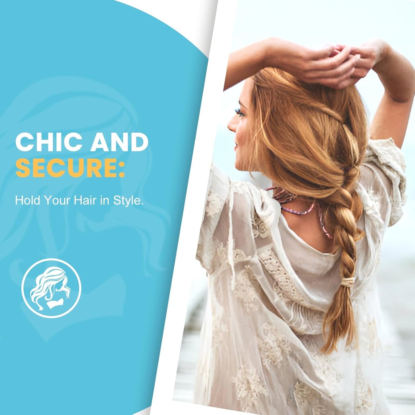 Soft Large Seamless Hair Ties, Gentle Stretch Nylon Ponytail Holder Bands for Thick Heavy Curly Hair, No Slip No Damage Scrunchies Headbands 100 Pcs (Light Blonde)