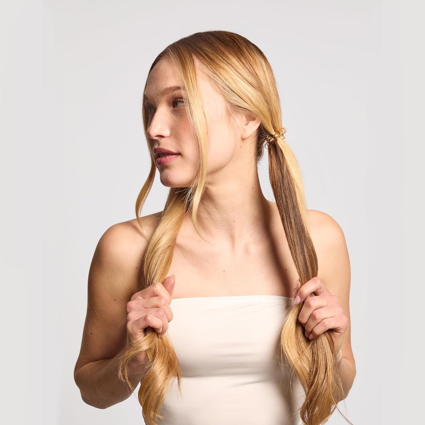 Spiral Hair Ties for Women, Coil Hair Ties for Thick Hair, No Crease Hair Tie, Spiral Hair Ties No Damage, Hair Coils & Phone Cord Hair Ties for Thin Hair, Hair Ties Spiral, 8Pcs (Brunette)