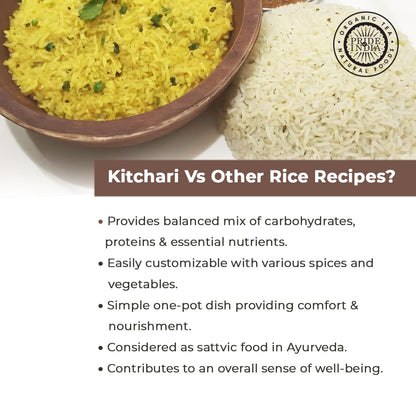 '- Indian Brown Basmati Rice & Lentil Kitchari Mix - Protein Superfood, 1.5 Pound Jar