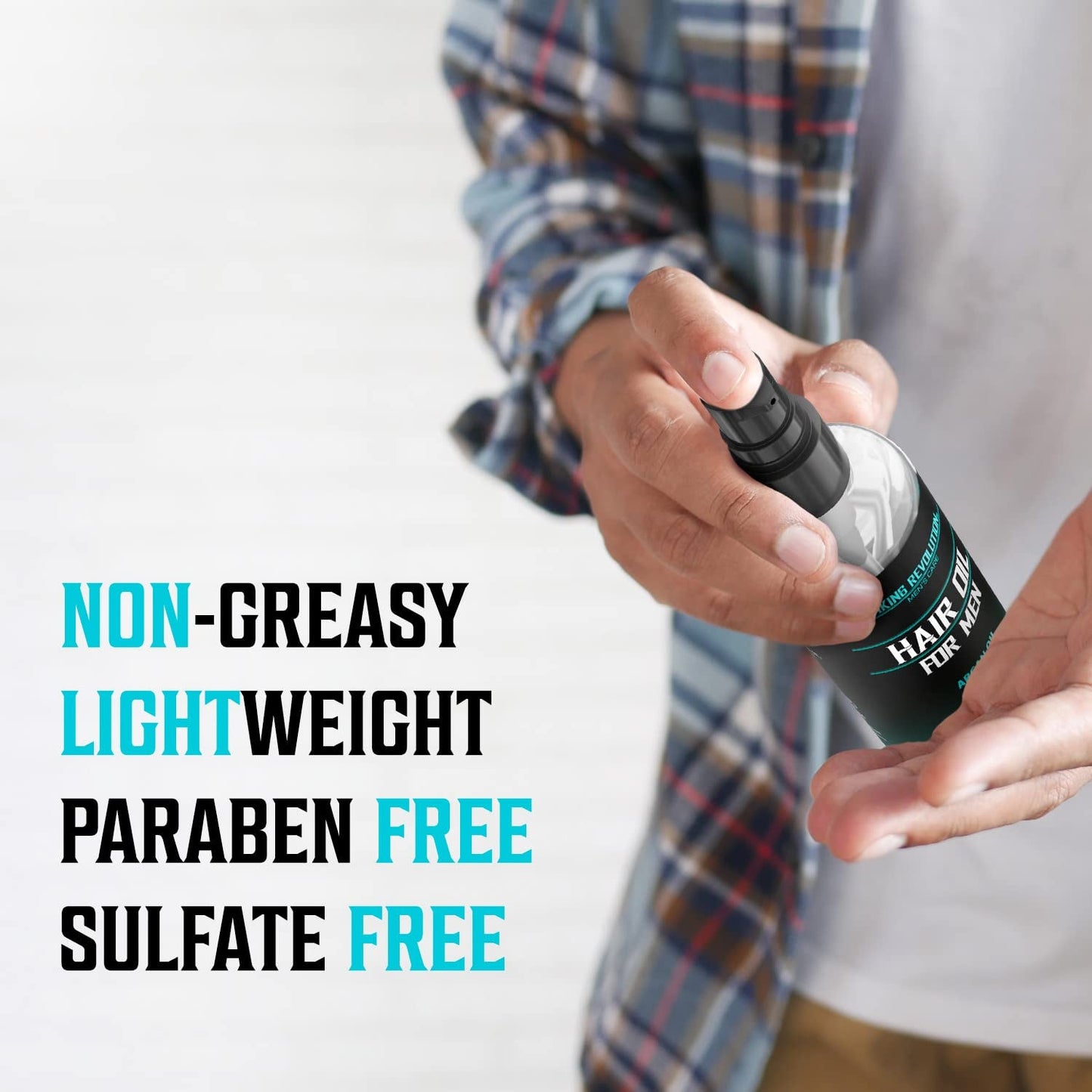 Hydrating Hair Oil for Men - Mens Hair Oil Men with Vitamin E Dry Hair Oils with Argan Oil - Sunflower Seed Oil Hair Serum Repair, Hidrate Hair Treatment Oils (3.38 Fl Oz)