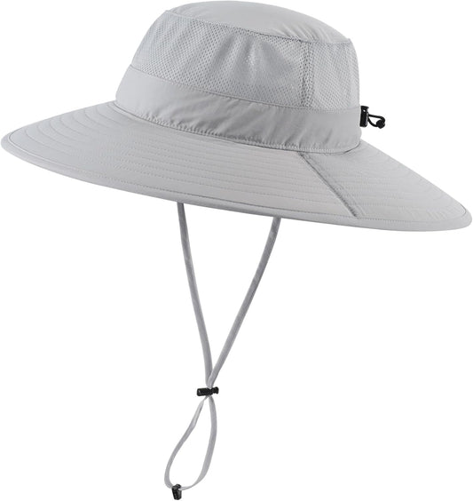 UPF50+ Mens Sun Hat Wide Brim Fishing Hat Foldable Large Brim UV Protection Sun Hat for Men Women Beach Gardening