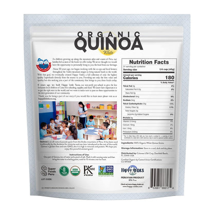 Organic White Quinoa 3 Pound -Non-Gmo,100% Peruvian, Superior Taste,Gluten-Free,Rice Replacement, Pre-Washed, Whole Grain, Usda-Certified, Complete Plant Protein, Superfoods Peru, High in Fiber&Iron, Kosher
