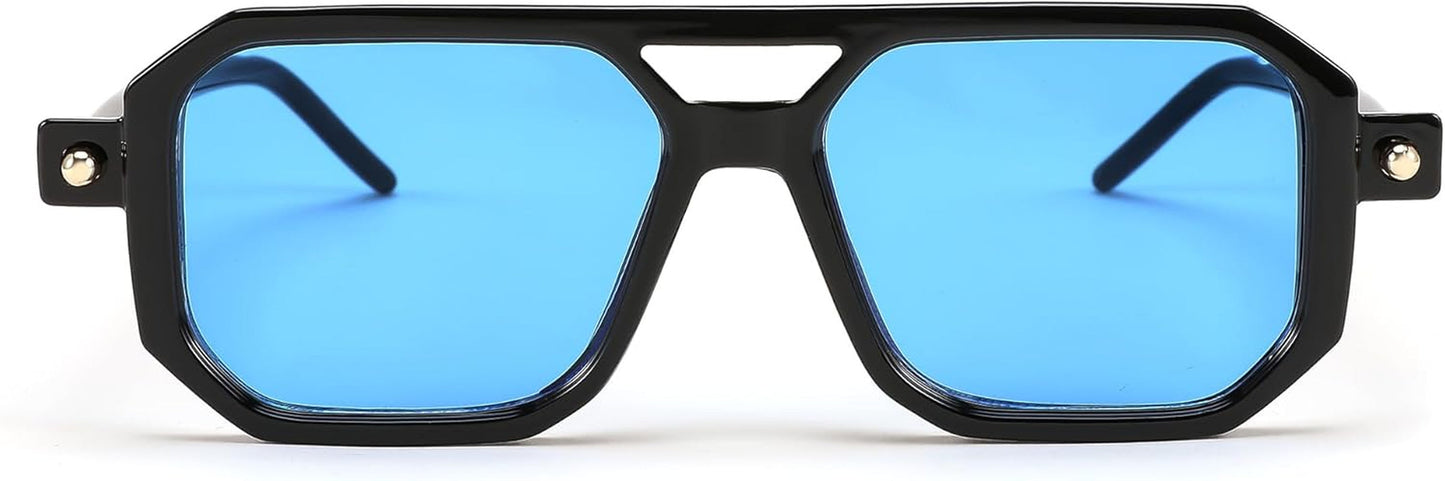 Vintage Square 70S Flat Aviator Sunglasses Women Men Classic Retro Stylish Frame UV400 Sunglasses B2622