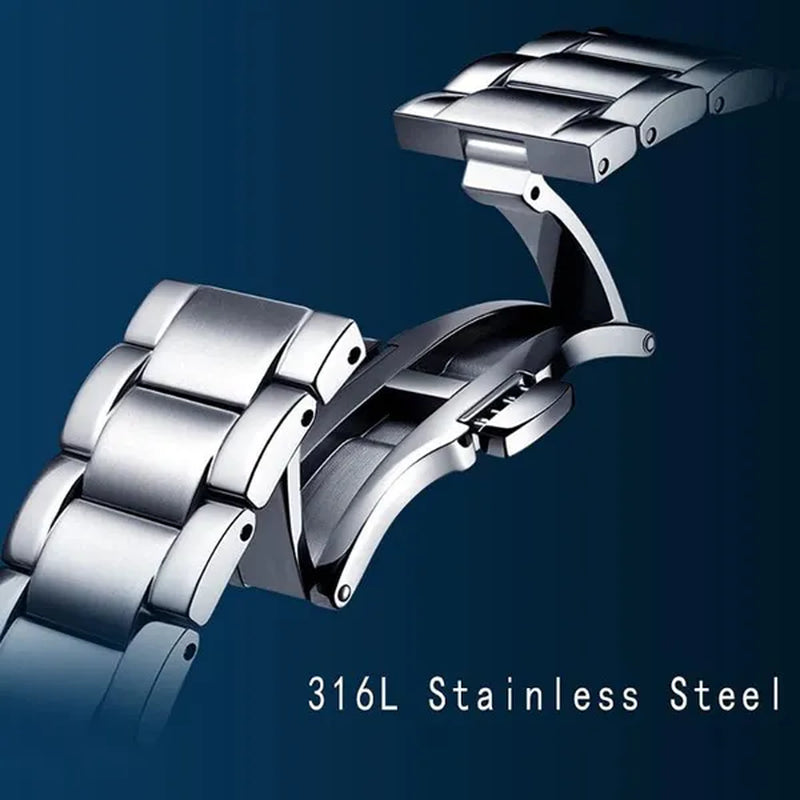 CRRJU Men's Minimalist Leisure Luxury Automatic Dating Watch Fashion Business Japanese Movement Quartz Waterproof Watch Men's Silver Stainless Steel Watch Band