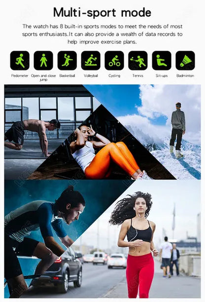 LIGE Smart Watch for Women and Men 1.69" Color Screen Full Touch Fitness Tracker Bluetooth Call Smart Clock Ladies Luxury Gold Smart Watch Relogio Smartwatch