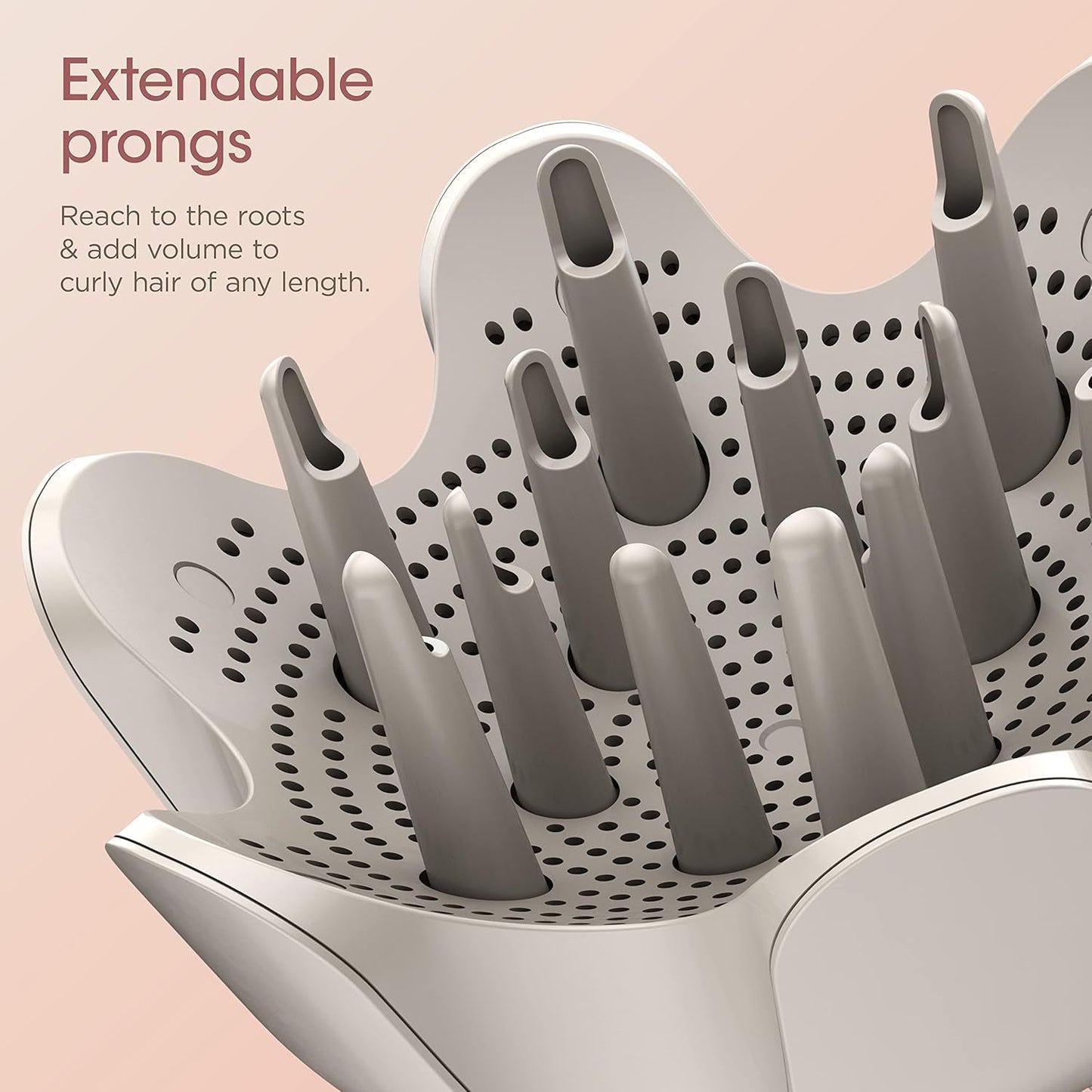 HD435 Flexstyle Air Styling & Drying System, Powerful Hair Blow Dryer & Multi-Styler with Auto-Wrap Curlers, Curl-Defining Diffuser, Oval Brush, & Concentrator Attachment, Stone