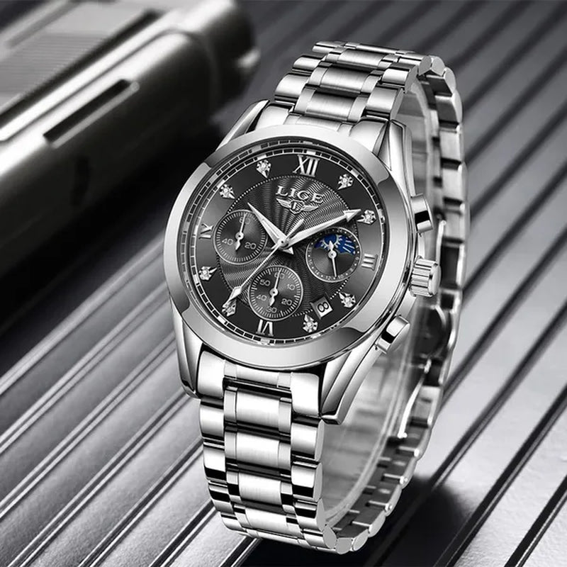 LIGE Luxury Ladies Watch Women Waterproof Rose Gold Steel Strap Women Wrist Watches Top Brand Bracelet Clocks Relogio Feminino