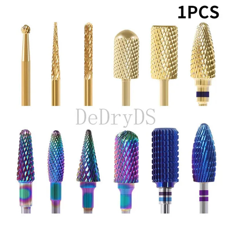 Tungsten Diamond Milling Cutter Nail Art Drill Bit for Manicure Nail Files Electric Rotary Mills Nail Gel Remove Grinder