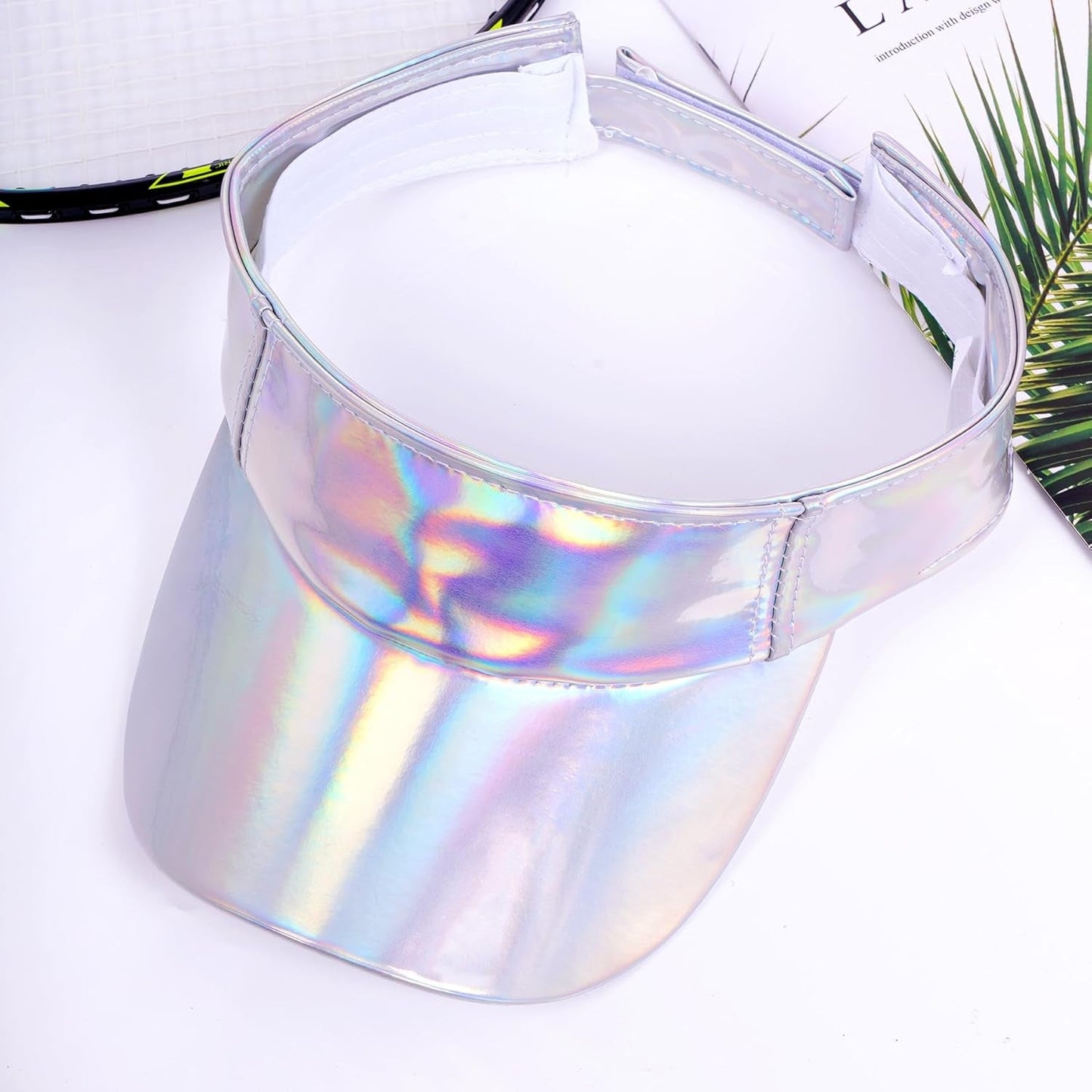 1 Piece of Sport Wear Athletic Visor Sun Sports Visor Hat Laser Visor Adjustable Cap for Women and Men (One Size)