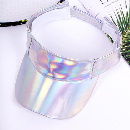 1 Piece of Sport Wear Athletic Visor Sun Sports Visor Hat Laser Visor Adjustable Cap for Women and Men (One Size)