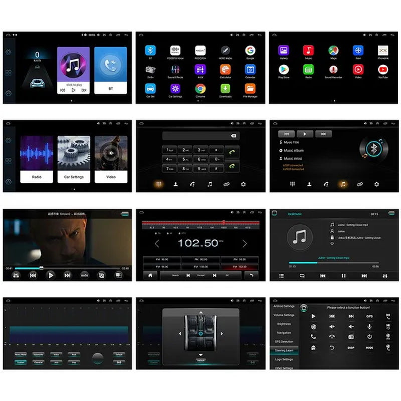 PODOFO【2+32G】HD 9'' Android 10.1 Car Radio Stereo with GPS Navigation Wifi Bluetooth FM/RDS for Mercedes-Benz W204 2006-2011 with 12LED Camera/ DVR (Optional)