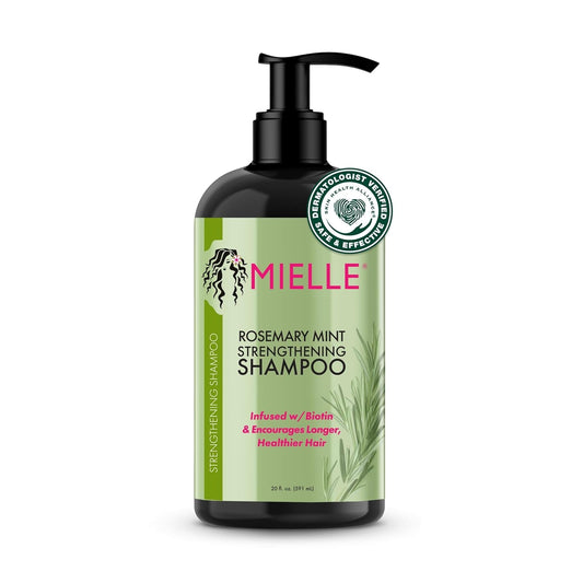 Rosemary Mint Strengthening Shampoo Infused with Biotin, Cleanses and Helps Strengthen Weak and Brittle Hair, 12 Ounces