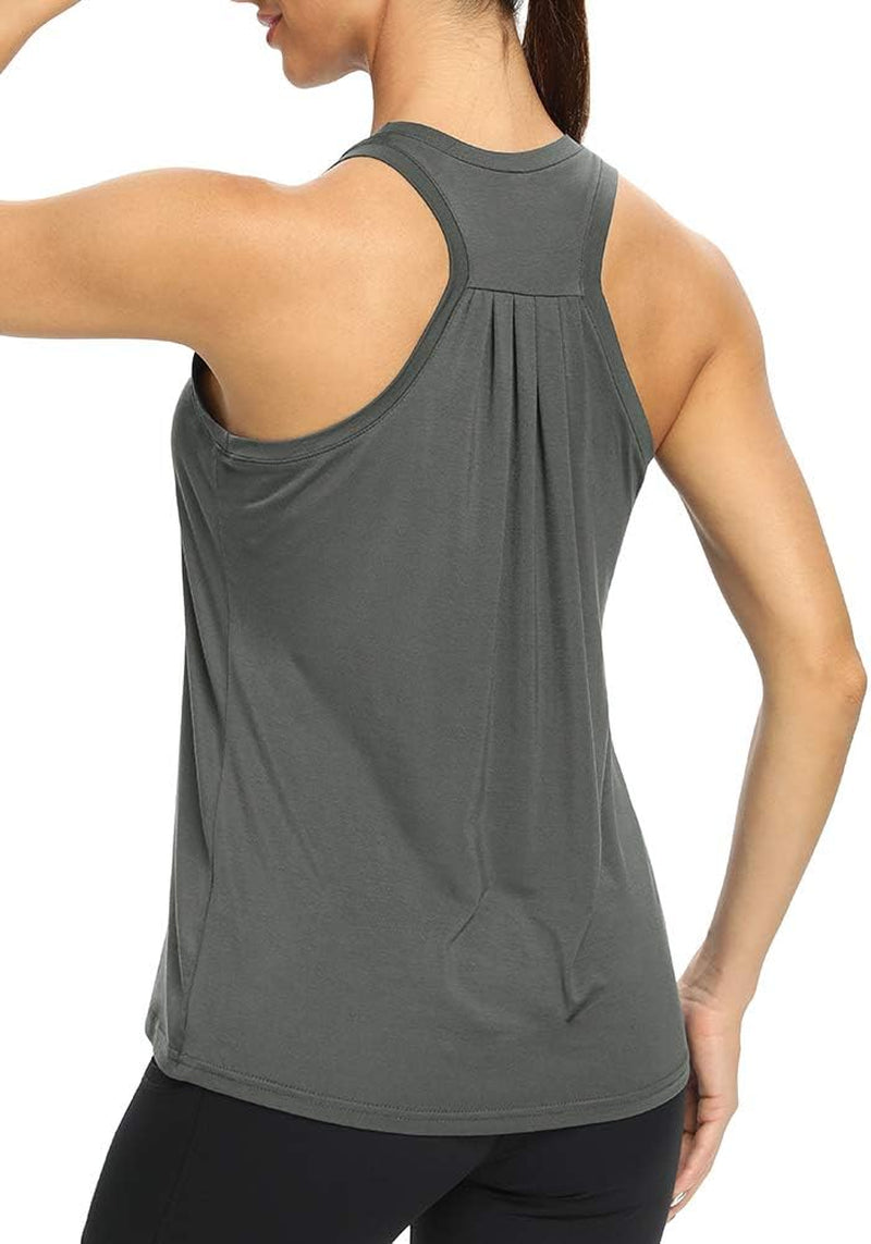 Workout Tank Tops for Women Loose Fit Racerback Yoga Running Dance Shirts