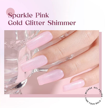 Pink Gel Nail Polish, 12Ml Light Sheer Pink Jelly Nude Soak off LED Gel Polish Varnish Nail Art Manicure Salon Home DIY 0.4Oz