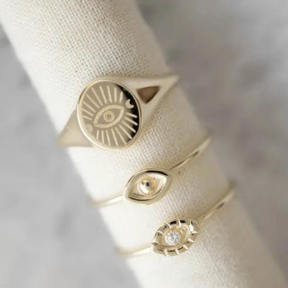 3Pcs/Set Elegant Woman Fashion Jewelry Accessories Exquisite  Angel Eye Ring  Bride Engagement Wedding Luxury Jewelry Set Christmas Gift Ring Size US4-12