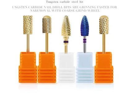Tungsten Diamond Milling Cutter Nail Art Drill Bit for Manicure Nail Files Electric Rotary Mills Nail Gel Remove Grinder