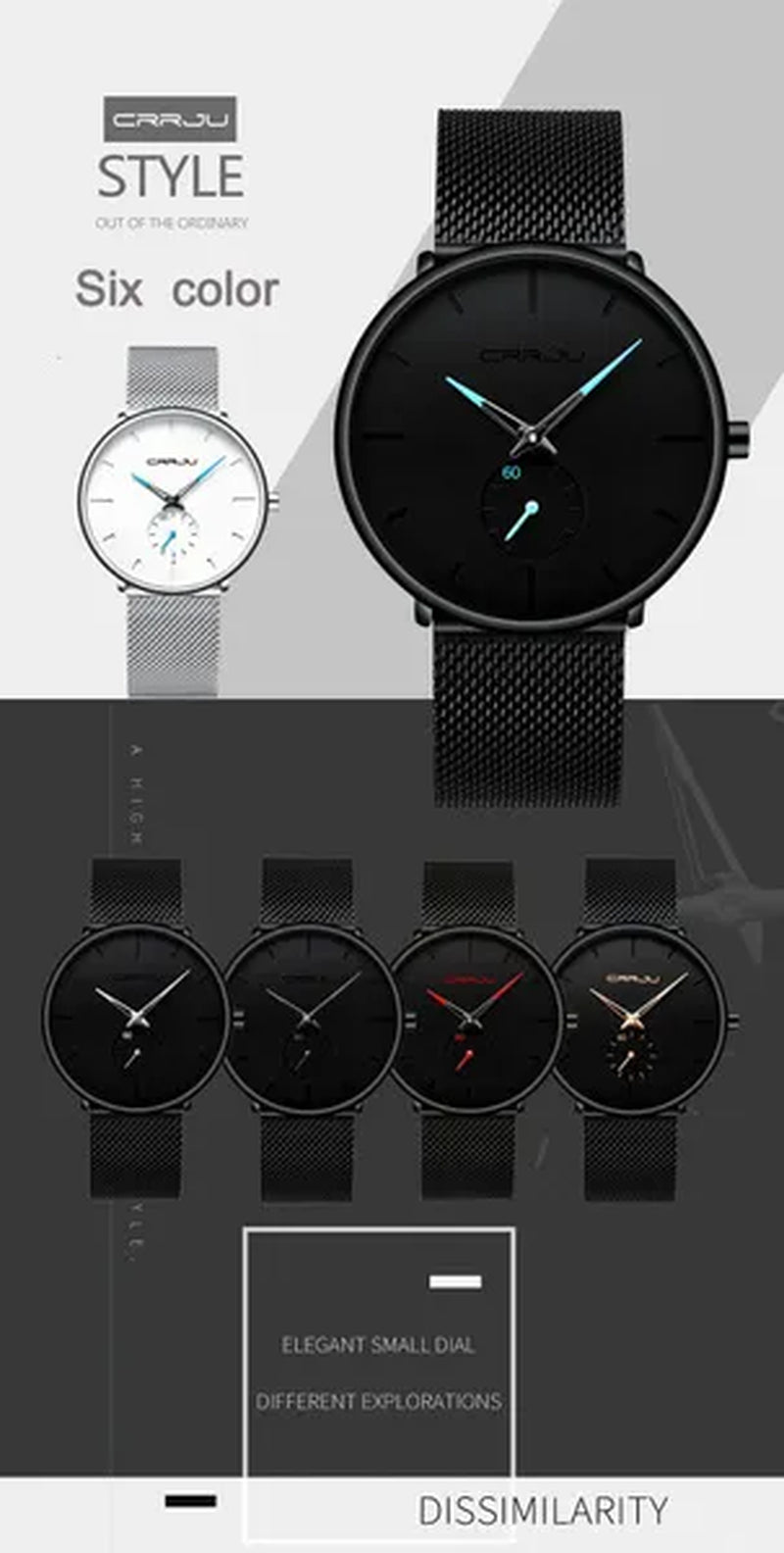 Fashion Mens Watches Top Brand Luxury Quartz Watch Men Casual Slim Mesh Steel Waterproof Sport Watch Relogio Masculino